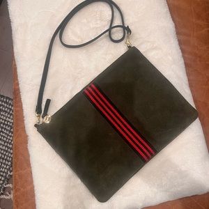 Clare V Single Sac Bretelle Suede Shoulder Bag